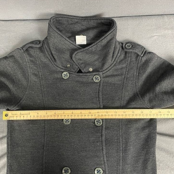 Independent Premium Sweater Jacket Women L Double Breasted Black Cotton Blend - Picture 7 of 9